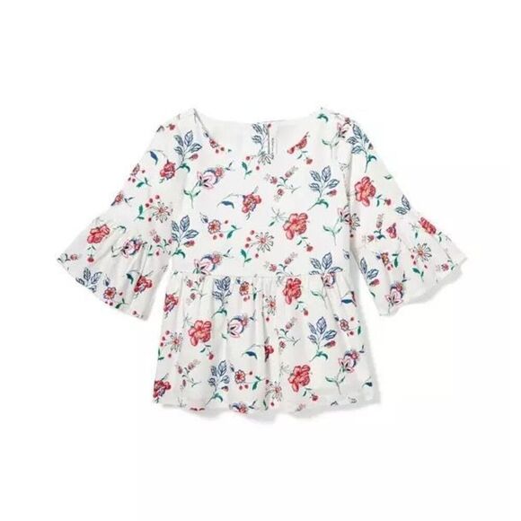 Jannie and Jack FLORAL PEPLUM TOP size 8 - Picture 1 of 6